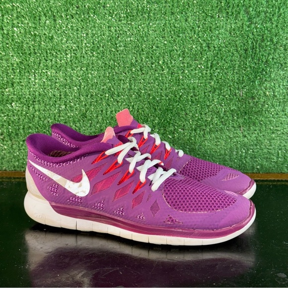 Nike Free 5.0 Bright Grape Purple White 642199-501 Women’s Size 8.5 - Picture 1 of 6